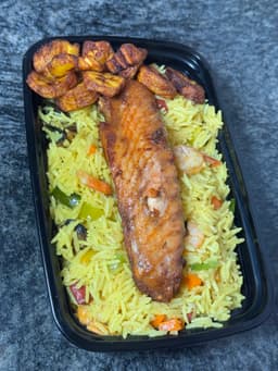 seafood fried rice with turkey